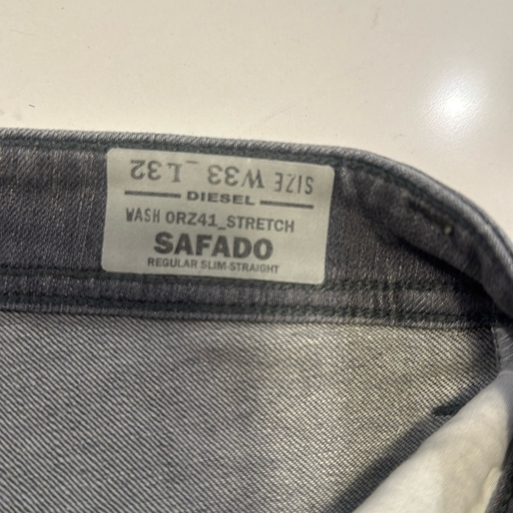 Diesel Safado men’s jeans. 33/32. Grey. Almost new.